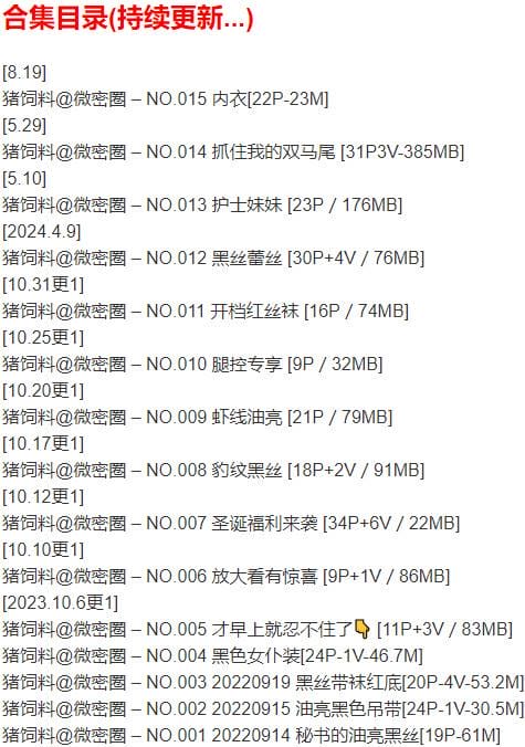 猪饲料 – 微密圈写真合集【持续更新中】