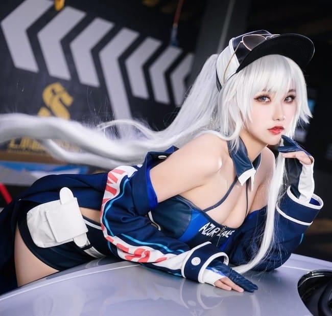 Momoko葵葵 NO.033 &#038;瓜希酱 碧蓝航线 欧根&#038;企业 赛车女郎 [58P-277M]