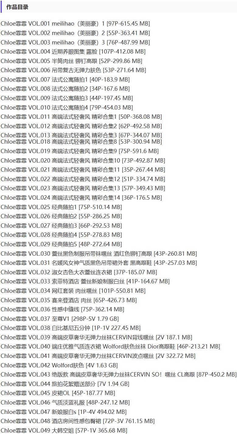 Chloe霏霏 – 定制写真&amp;视频合集【持续更新中】