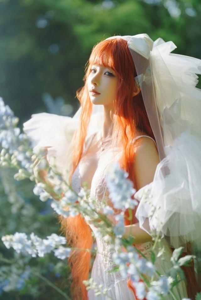 蠢沫沫 – NO.357 花丛婚纱 [67P-517MB]