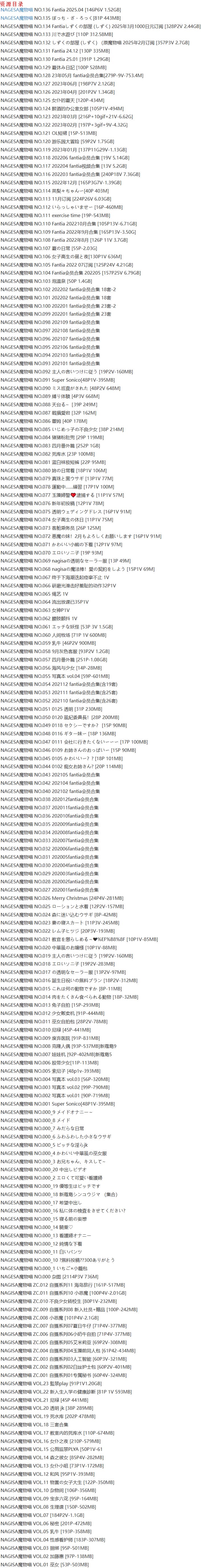Nagesa魔物喵 – 写真图片合集【持续更新中】