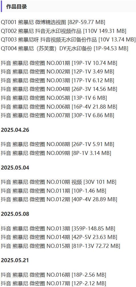 熊暴尼 – 微密圈写真&视频合集【持续更新中】-1 熊暴尼 – 微密圈写真&视频合集【持续更新中】