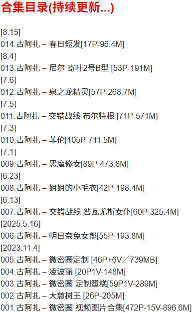 古阿扎 – 微密圈写真合集【持续更新中】