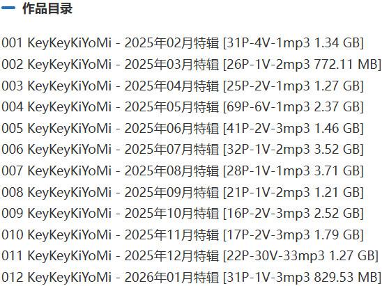 keykeykiyomi – 舰长充电等付费写真&amp;视频合集【持续更新中】