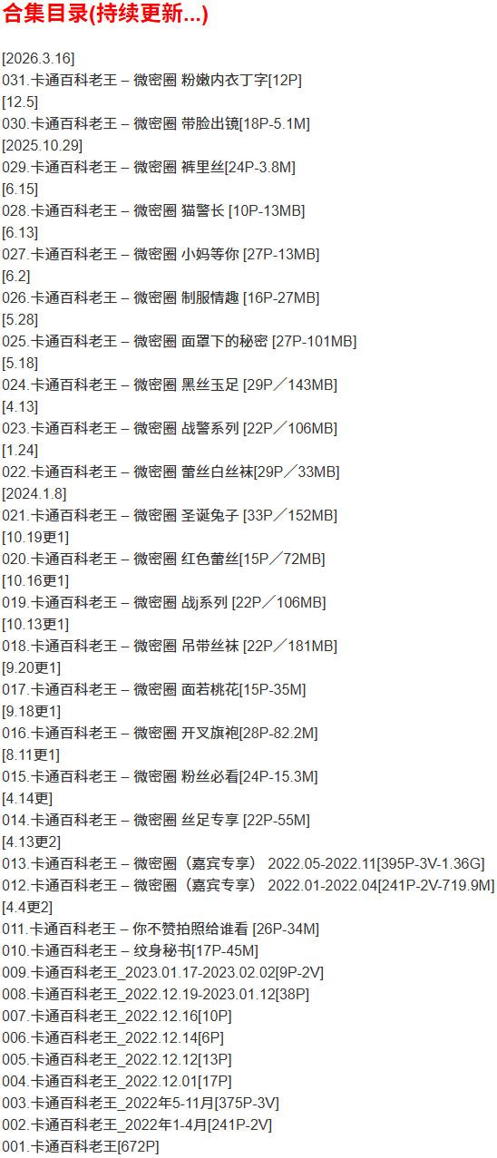 卡通百科老王 – 微密圈写真合集【持续更新中】-1 卡通百科老王 – 微密圈写真合集【持续更新中】