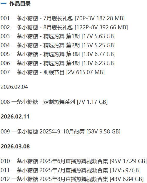 一条小糖糖 – 舰长充电等写真&amp;视频合集【持续更新中】