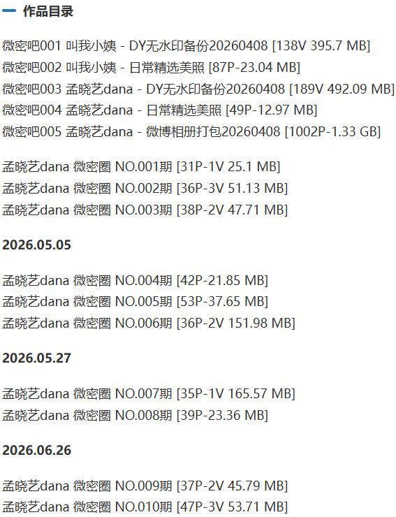 孟晓艺dana – 微密圈等写真&视频合集【持续更新中】-1 孟晓艺dana – 微密圈等写真&视频合集【持续更新中】