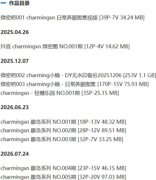 charmingsn – 微密圈写真&amp;视频合集【持续更新中】