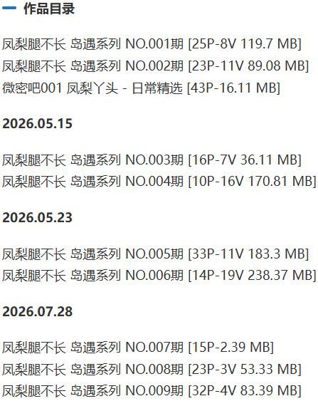 凤梨腿不长 – 岛遇/微密圈等写真&视频合集【持续更新中】-1 凤梨腿不长 – 岛遇/微密圈等写真&视频合集【持续更新中】